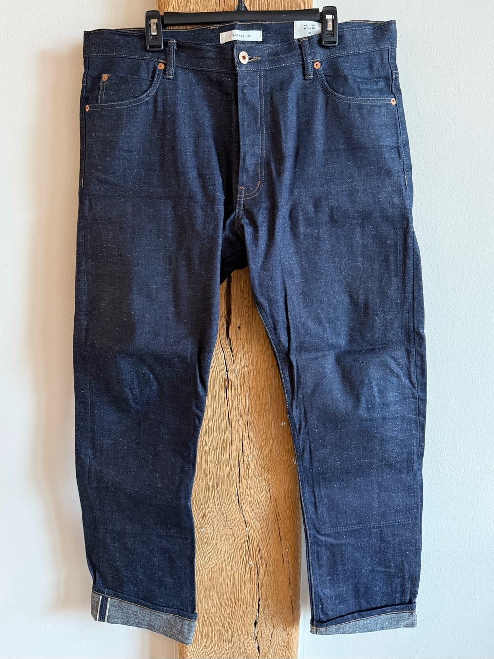 Billy Reid MSL-ALA Selvedge Button Fly Dark Wash Speckle Denim Jeans